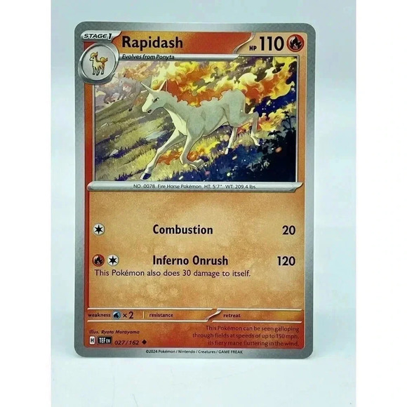 Rapidash 027/162 Temporal Forces Non Holo Pokemon TCG Mint Unplayed‎ - Picture 1 of 6